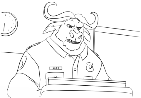 Chief Bogo Coloring Page